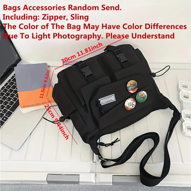 Men Nylon Trendy Messenger Shoulder Bag