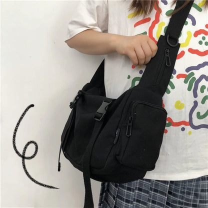 Casual Canvas Crossbody Messenger Bag